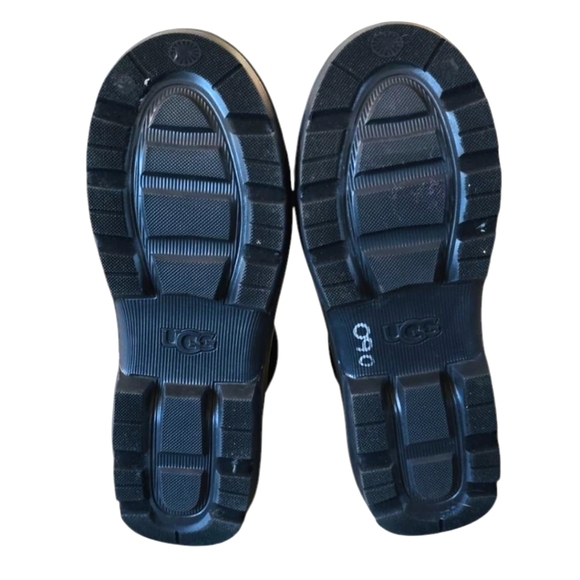 UGG TASMAN X LACE BLACK WATERPROOF RUBBER WOOL RAIN BOOTS SIZE 8 WOMEN - Picture 4 of 10